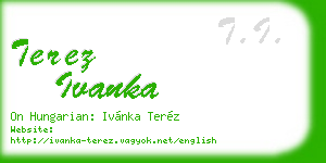 terez ivanka business card
