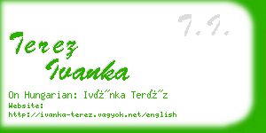 terez ivanka business card